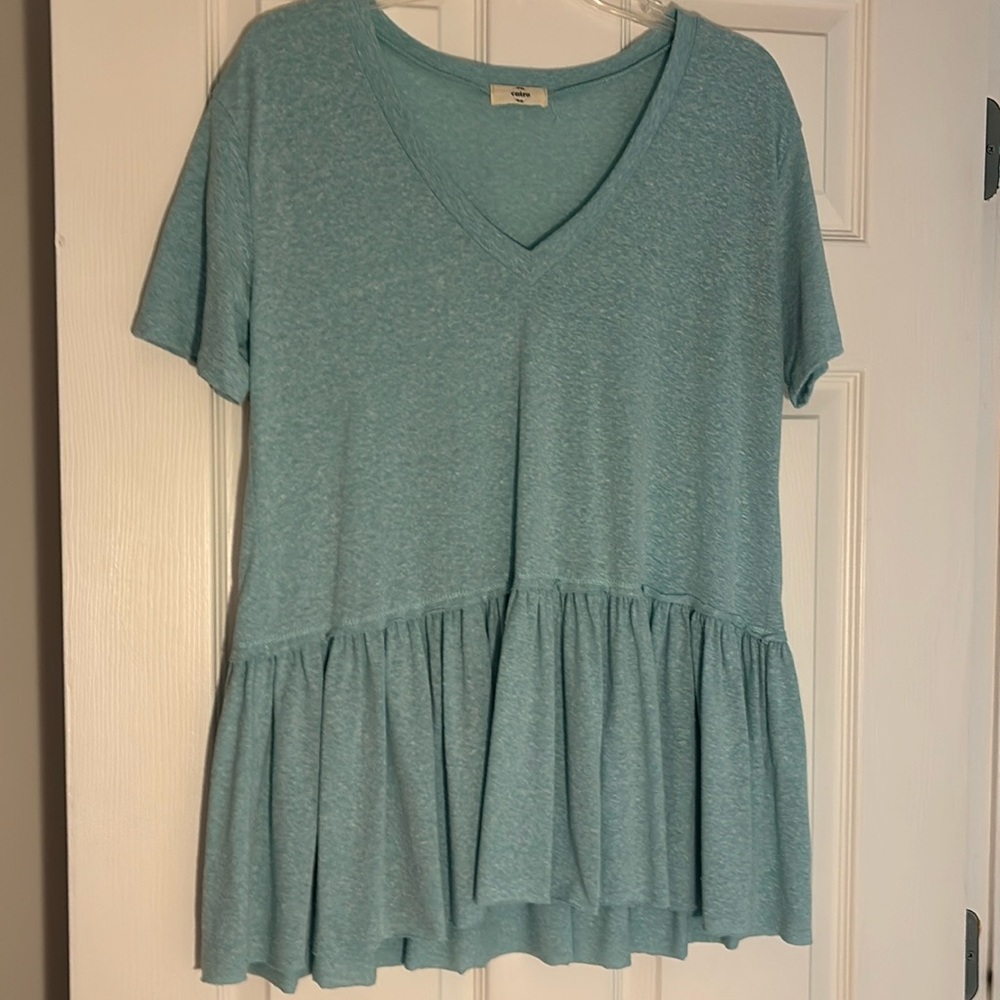 entro Seafoam Peplum Tee